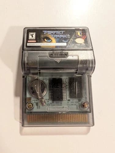 Perfect Dark (Gameboy Color, 2000) Tested Saving, Rumble and Battery Cover Mint