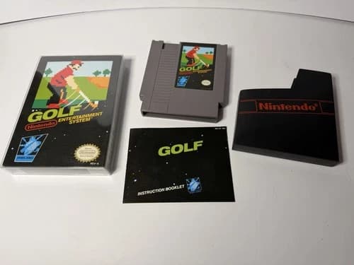 Golf (Nintendo, 1985) NES CIB Complete with Manual, Box, And Protective Cover