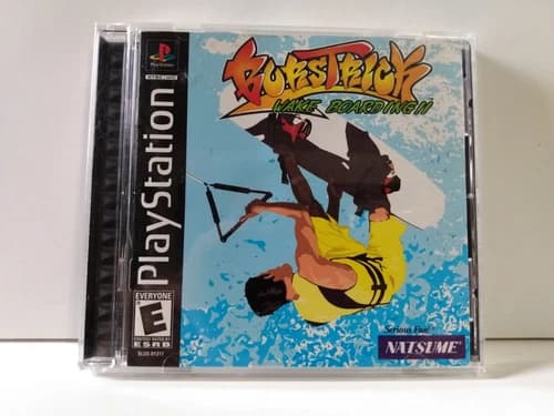 BursTrick Wake Boarding (Sony PlayStation 1) PS1 Complete Black Label Tested