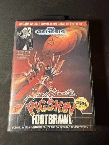 Jerry Glanville's Pigskin Footbrawl (Sega Genesis, 1992) Complete CIB