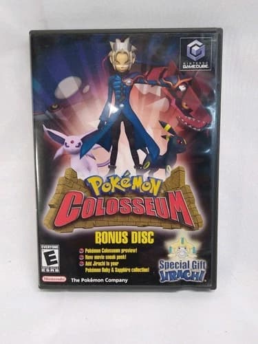 Pokemon Colosseum Bonus Disc (Nintendo GameCube, 2004) Jirachi Gift CIB Tested