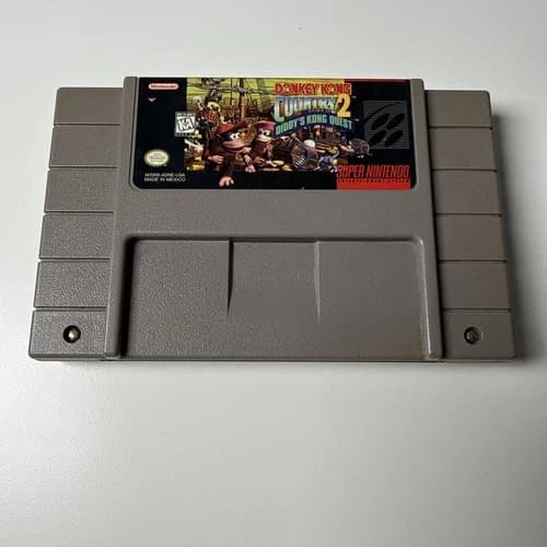 Super Nintendo Donkey Kong Country 2 Diddy's King Quest SNES Game Tested Working