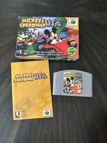 Nintendo 64 N64 Game Mickeys Speedway USA CIB Complete In Box