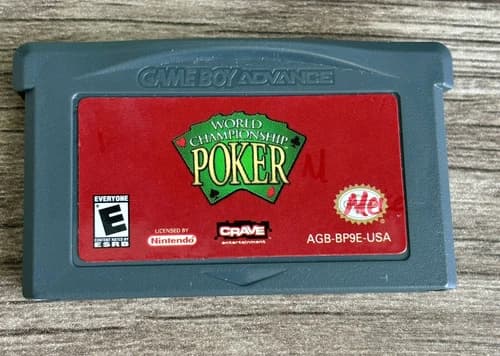 NINTENDO GAME BOY ADVANCE *WORLD CHAMPIONSHIP POKER GBA SP Works!