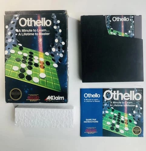 Othello Nintendo NES 1988 Complete In Original Box ACCLAIM Includes Styrofoam