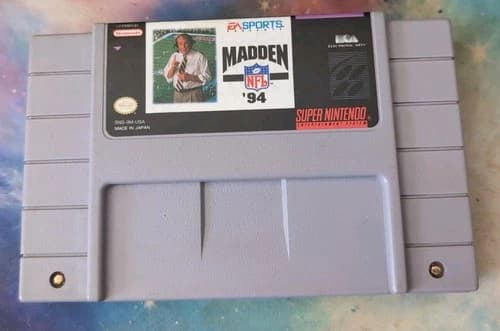 Madden NFL 94 Super Nintendo Entertainment System SNES - TESTED & CLEANED