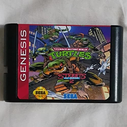 SEGA Teenage Mutant Ninja Turtles Streets of Rage 2 Sega Genesis Game Cartridge