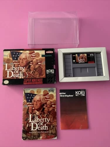 Liberty Or Death SNES Super Nintendo CIB Complete Used Tested Ships Fast!