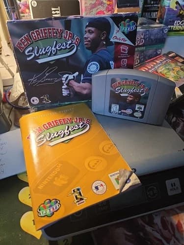 Ken Griffey Jr.’s Slugfest (N64, 1999) CIB Complete In Box Tested & Working