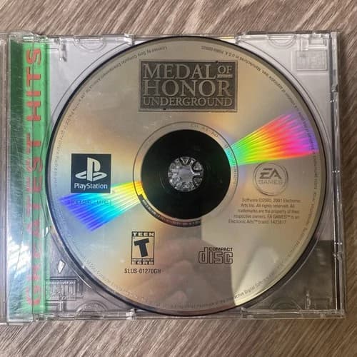--DISC ONLY-- Medal of Honor: Underground (Playstation 1, PS1)