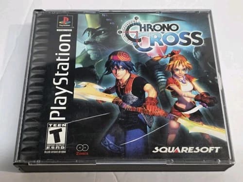 Chrono Cross PS1 PlayStation 1 Black Label CIB COMPLETE W/ MANUAL Tested Works