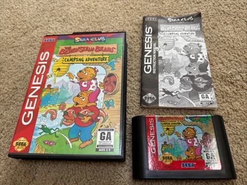 Berenstain Bears' Camping Adventure (Sega Genesis, 1993) Complete CIB