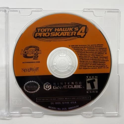 Tony Hawk's Pro Skater 4 (Nintendo GameCube, 2002) DISC ONLY