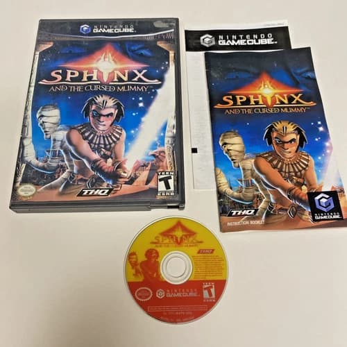 Sphinx and the Cursed Mummy Nintendo GameCube Complete CIB Tested Working