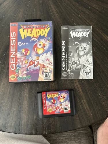 Sega Genesis Game Dynamite Headdy CIB Complete In Box
