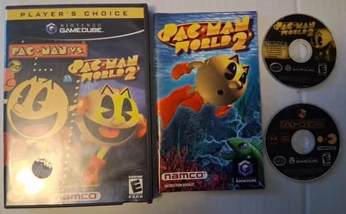 Pac-Man vs./Pac-Man World 2 - Nintendo GameCube (2003) CIB Tested!