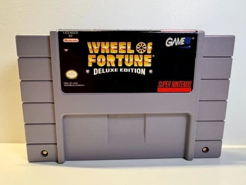 Wheel of Fortune Deluxe Edition (Super Nintendo SNES, 1993) Authentic. Tested.
