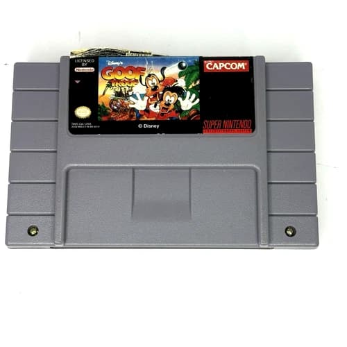 Disney Goof Troop Super Nintendo SNES Cartridge Only TESTED Label Peeling