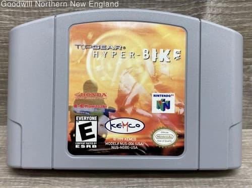 Top Gear Hyper Bike N64 Video Game Authentic Cartridge Only Tested Works