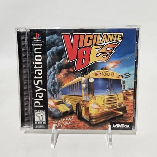 Vigilante 8 (Sony PlayStation, PS1, 1998) CIB Complete w/ Manual Tested