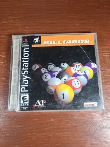 Billiards (PS1 PlayStation 1, 2000) Complete w/ Manual CIB Black Label
