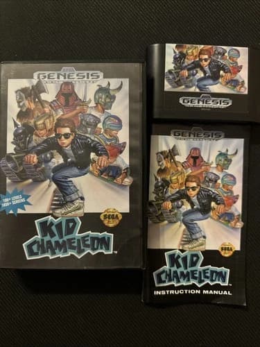 Kid Chameleon - Complete in Box (CIB) - Sega Genesis Authentic, Tested Working