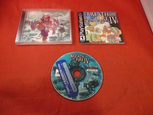 Breath of Fire IV (Sony PlayStation 1, 2000) PS1 COMPLETE w/ Disc manual case