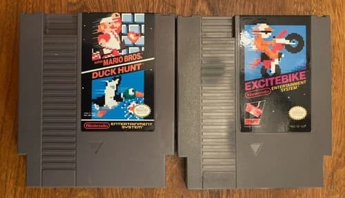 Nes Cartridges For Repair Or Parts Excitebike Mario Duck Hunt **READ**