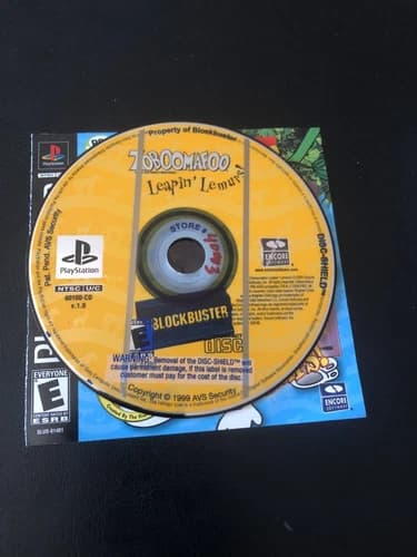 ZOBOOMAFOO LEAPIN LEMURS SONY PLAYSTATION 1 PS1 PLAY STATION ONE DISC ONLY