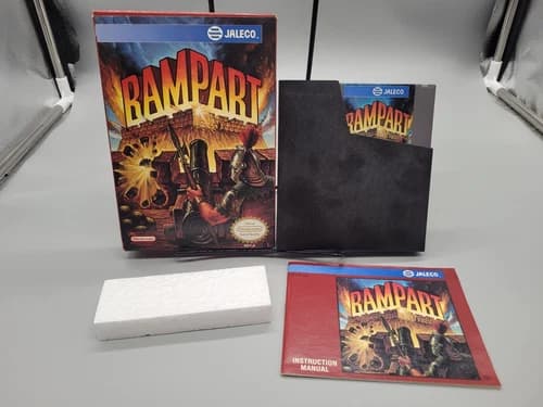 RAMPART NINTENDO SYSTEM NES COMPLETE VIDEO GAME BOX MANUAL CIB 1991 JALECO