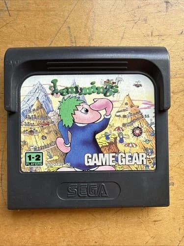 SEGA GAME GEAR LEMMINGS GAME CARTRIDGE PLAY TESTED CLEAN PINS