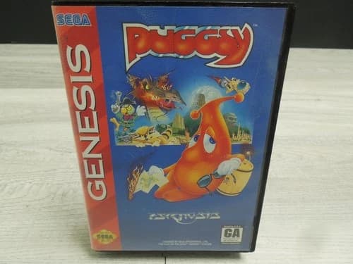 Authentic Puggsy 1993 Sega Genesis CIB Complete Video Game Cartridge