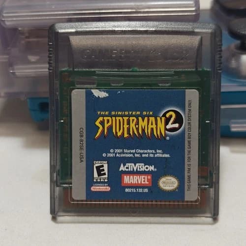 Spider-Man 2: The Sinister Six (Game Boy Color 2001) Game Only Works