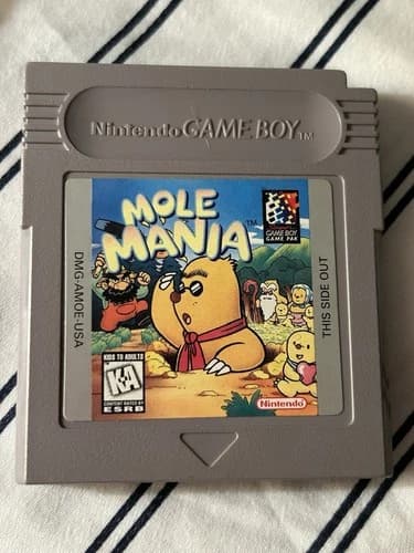 Mole Mania Nintendo Gameboy — Authentic, Tested Working Battery, GREAT CONDITION