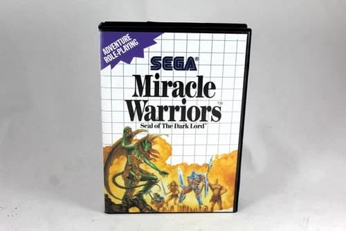 Sega Master System Miracle Warriors Seal of the Dark Complete w Map CIB Tested