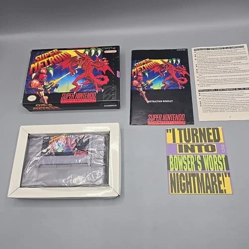 Super Metroid (Super Nintendo SNES 1994) Complete With Manual CIB Inserts