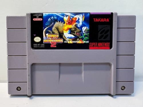 King of the Monsters 2 (Super Nintendo SNES, 1994) Authentic. Working.