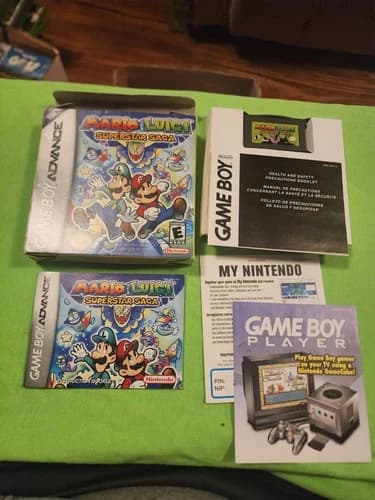 Complete CIB Mario and Luigi Superstar Saga Gameboy Game Boy Advance GBA
