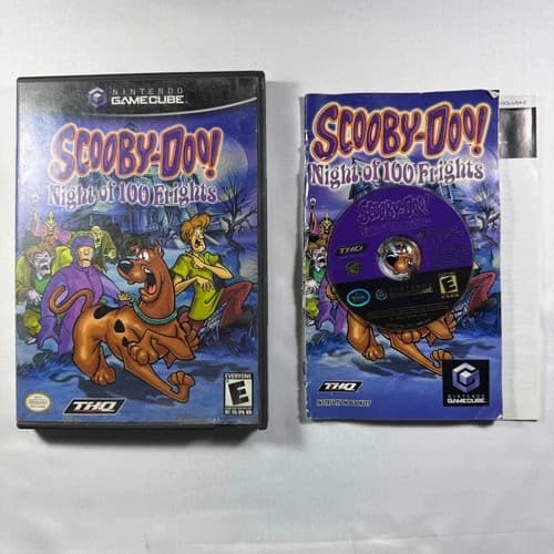 Scooby-Doo Night of 100 Frights (Nintendo GameCube, 2002) Complete With Manual