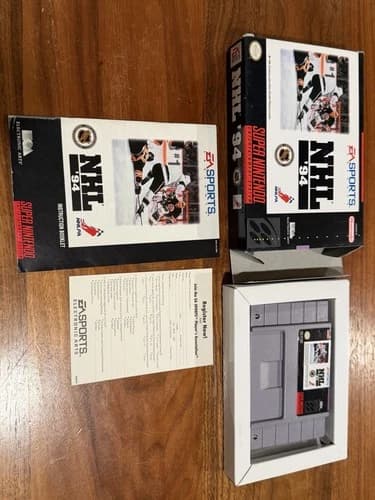 NHL ‘94 Super Nintendo SNES CiB 1993 EA Sports Complete In Box With Reg Card