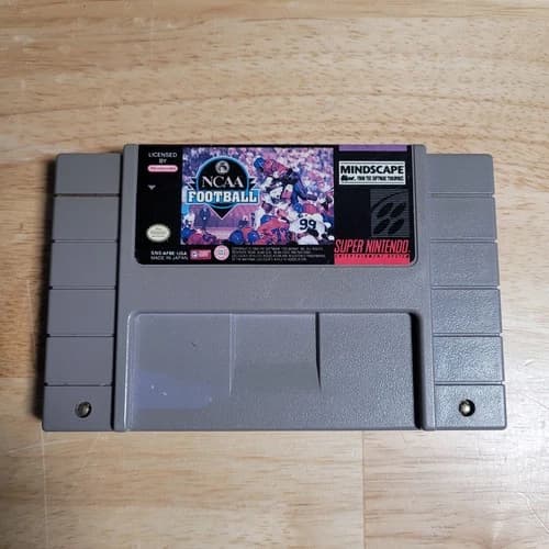 NCAA Football SNES Super Nintendo Entertainment System, 1994 - Tested