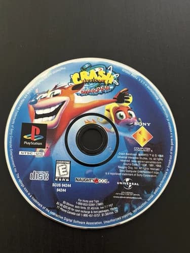Crash Bandicoot 3: Warped (Sony PlayStation 1, 1998) Sony PS1 Disc Only Game