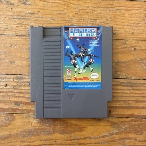 M051) Harlem Globetrotters Nintendo Entertainment System 1991 NES Game Authentic