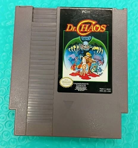 Dr. Chaos Game Cartridge (1988, NES) Tested & Works