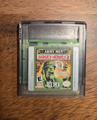 Army Men: Sarge's Heroes 3 Gameboy Color Cartridge Only Tested Works