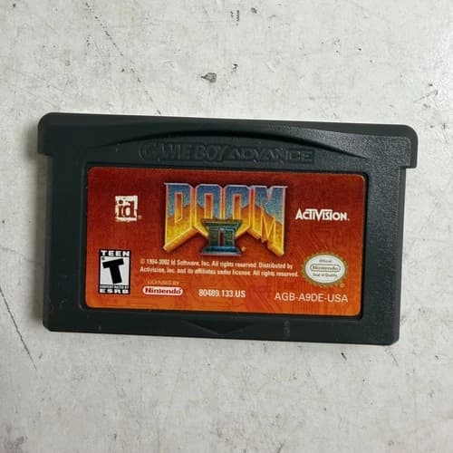 Doom II Hell on Earth (Nintendo Game Boy Advance) Action Video Game Cartridge