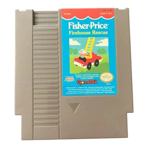 Fisher Price Firehouse Rescue NES Nintendo Game Tested Authentic