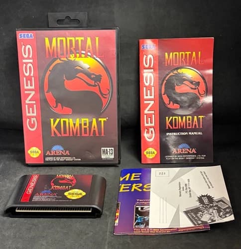Mortal Kombat (SEGA Genesis) Complete CIB Tested w/ Reg Card