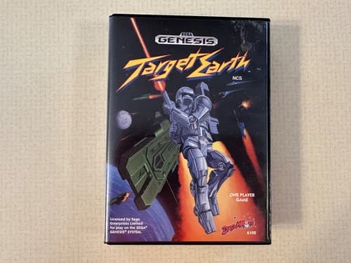 Target Earth (Sega Genesis, 1990) CIB w/Manual VF Excellent Tested/Working!!