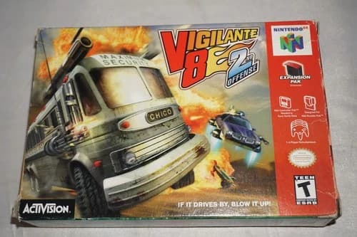 Vigilante 8: 2nd Offense (Nintendo 64 N64) Complete in Box w/ Reg Card CIB